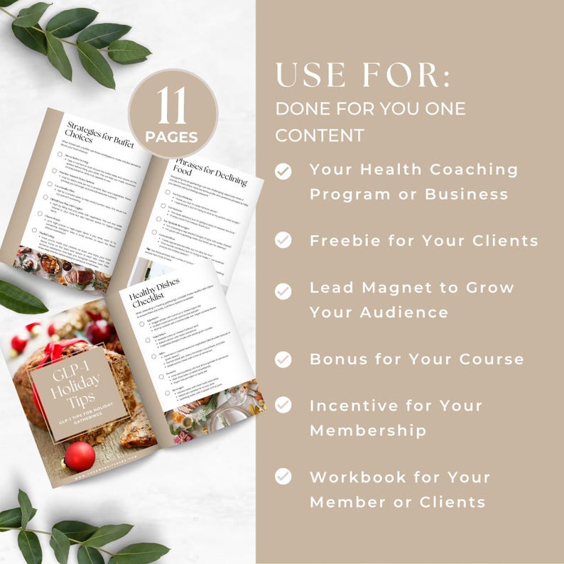 GLP-1 Holiday Guide Editable Canva Template, Tirzepatide Weight Loss ...