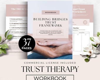 Building Trust Worksheets, Trust Therapy Workbook, Couples Therapy Tools, Relationship Counseling, PLR Resource, Emotional Healing Toolkit