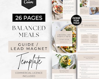 Health Coaching Lead Magnet, Balanced Meal Guide, Nutrition Coach Client Resource, Dietitian Handout, Holistic Wellness, Done For You Ebook