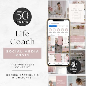 Life Coach Instagram Template, Mindset Social Media Kit, Leadership Development Editable Posts, Empowerment and Transformation Practice