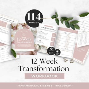 Life Coach Workbook Template, Personal Growth Weekly Worksheets, Self Discovery Journal, Goal Setting Client Tools, Professional Development