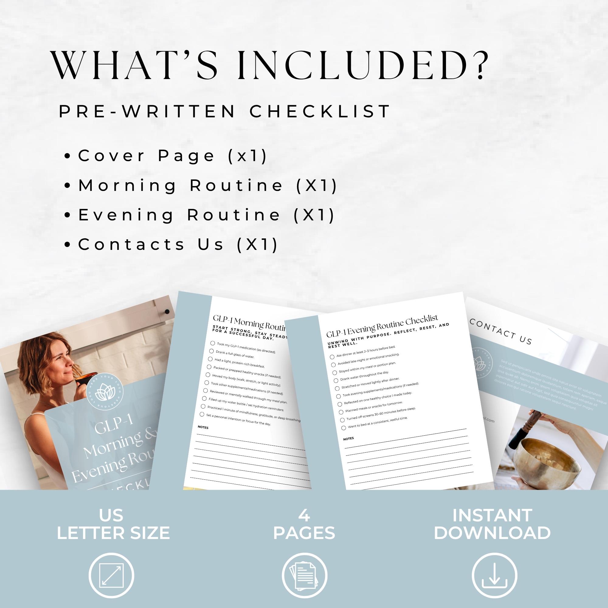 GLP-1 Daily Routine Checklist Template, Health Coach Lead Magnet, Medical  Weight Loss Education, Semaglutide and Tirzepatide Resources, Tips - Etsy  Hong Kong