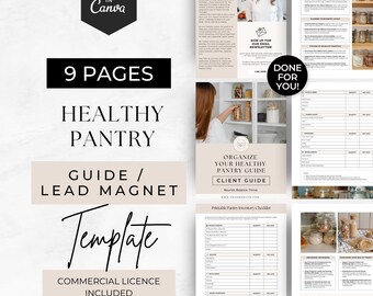Health Coach Lead Magnet, Healthy Pantry Client Guide, Nutrition Coaching Ebook, Done For You, Wellness Course Resource, Dietitian Handout