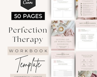 Understanding Perfectionism Workbook, Therapy Worksheets. Self-Compassion Tools, Therapist Mental Health Resource, Self-Esteem Coaching, CBT