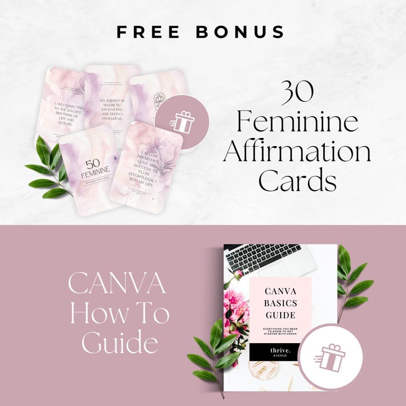 Feminine Energy Workbook, Empowerment Guide, Self-Love Worksheets, Woman Journaling Prompts, Life Coach Lead Magnet, Wellness Practitioner bild 7