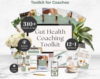 Gut Health Coach Bundle, Digestive Wellness Lead Magnets, Nutrition Coaching Toolkit, Health Coach Instagram Posts, Wellness Client Handouts