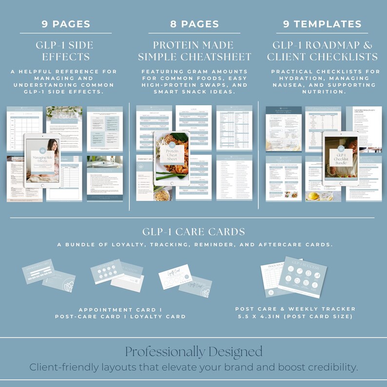 GLP1 Business Bundle Editable Canva Templates, Medical Weight Loss ...