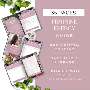 Feminine Energy Workbook, Empowerment Guide, Self-Love Worksheets, Woman Journaling Prompts, Life Coach Lead Magnet, Wellness Practitioner bild 6