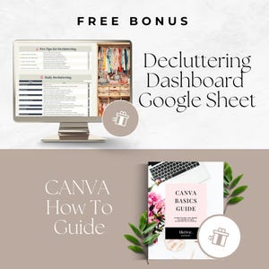 Decluttering Guide Editable Template, Life Coach Lead Magnet, Organization Experts Program Resource, Minimalist Living Checklist, Canva image 7