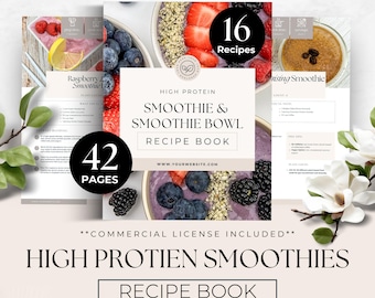 Editable Canva Smoothie Recipes, Health Coach Resource, Editable Recipe Book Template, Nutrition Coaching ebook, Wellness Coach Lead Magnet