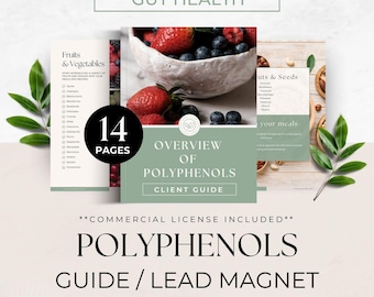 Gut Health Content, Polyphenols Guide, Health Coaching Program Template, Nutrition Coach Client Handout, Nutritionist Resource, Done For You