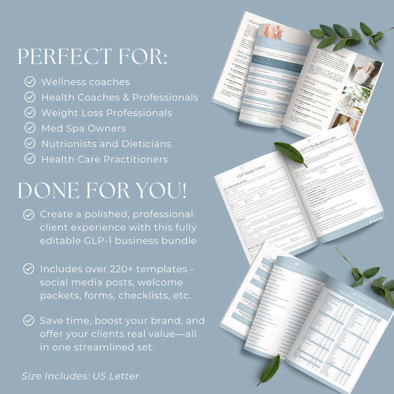 GLP1 Business Bundle Editable Canva Templates, Medical Weight Loss ...