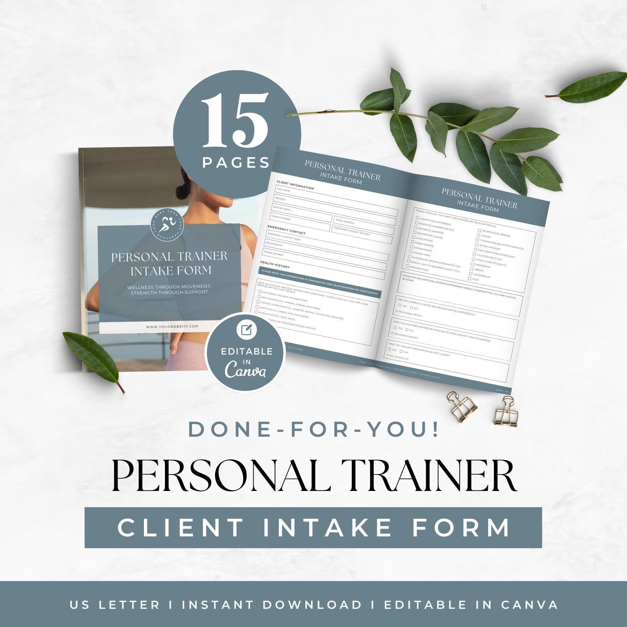 Personal Training Client Intake Form, Fitness Coach Onboarding ...