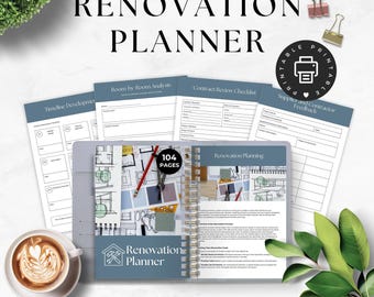 Home Renovation Planner, House Improvement, Project Plan, DIY Project Planner, Home Building Checklist, House Renovation, Interior Design