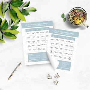 GLP-1 Healthy Habits Bingo, Health Coach Client Handout, Medical Weight Loss Education, Semaglutide and Tirzepatide Program Resource, Canva Bild 6