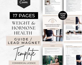 Hormone Health Guide, Health Coach Lead Magnet, Nutrition Coaching Program Template, Womens Wellness Client Resource, Done for You