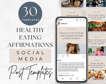 Healthy Eating Instagram Posts, Mindful Eating Quotes, Social Media for Personal Trainers, Health Coach Motivational Content, Weight Loss