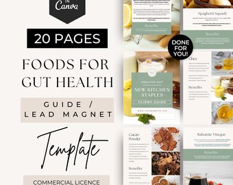 Gut Health Content, New Foods for Healthy Microbiome, Nutrition Coaching Template, Health Coach Resource, Wellness Handout, Client Guide