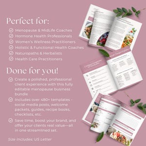 Menopause Coach Toolkit, Perimenopause Support Bundle, Hormone Health Editable Templates, Women's Wellness Program Resources, Midlife Kit image 3