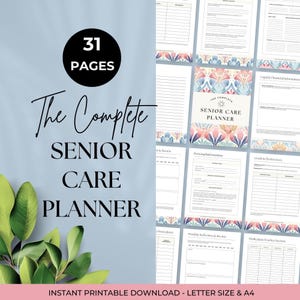 The Complete Elderly Care Planner
31 Pages
Instant Printable Download
Sizes Included: A4 and Letter