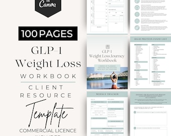 GLP1 Weight Loss Journal for Coaches, Nutrition & Fitness Tracker, GLP1 Wellness Planner and Tracker, Health Coaching Tool, Client Resource