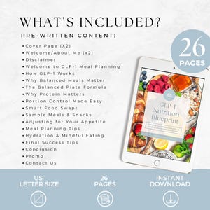 GLP1 Meal Planning Template, Health Coach Nutrition Lead Magnet, Medical Weight Loss eBook, Semaglutide and Tirzepatide Program Resource image 4