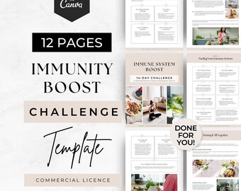 Immunity Boost Challenge Guide, Health Coach Lead Magnet, Wellness Course Program Resource, Dietitian Handout, Nutritionist, Done For You