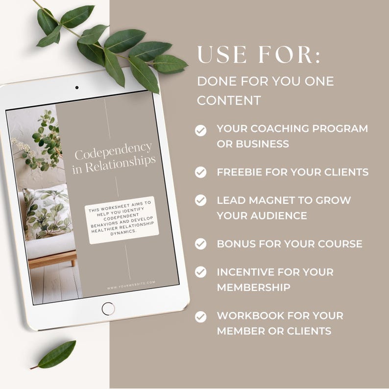 Codependency-werkbladen Therapie, healingtools, werkboek grenzen stellen, zelfhulpgids relaties, counseling voor stellen, geestelijke gezondheid afbeelding 2