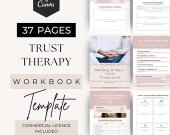 Trust Therapy Workbook, Building Trust Worksheets, Couples Therapy Tools, Relationship Counseling, PLR Resource, Emotional Healing Toolkit