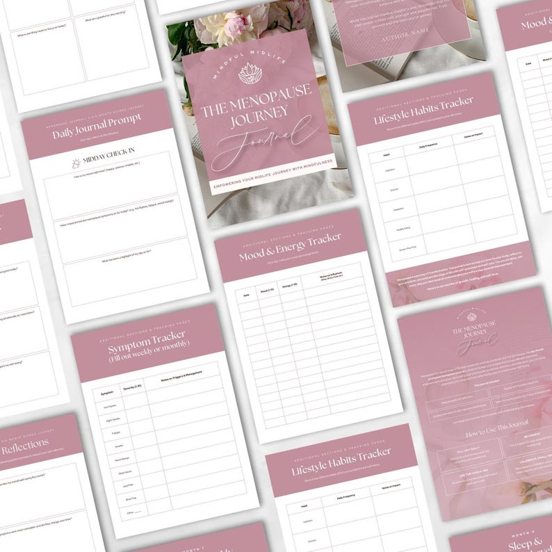 Menopause Journal Template, Womens Wellness Program Resource, Hormone Health Coach Lead Magnet, Editable Template, Perimenopause Tracker immagine 5