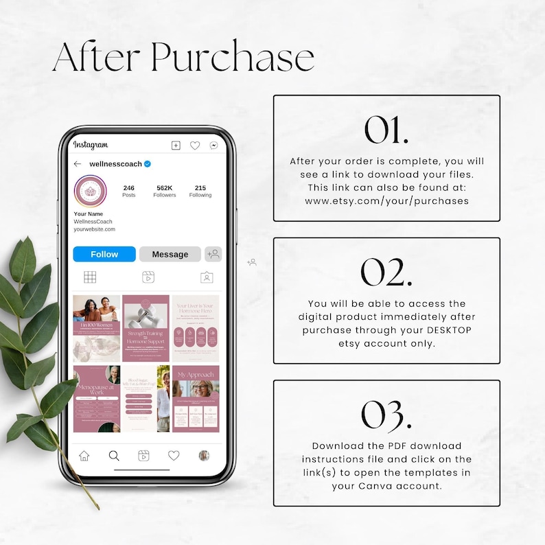 Modelo para Instagram sobre Menopausa, Kit de Mídias Sociais para Perimenopausa, Posts Editáveis no Canva sobre Saúde Hormonal, Conteúdo de Bem-Estar Feminino, Coaching Holístico imagem 10
