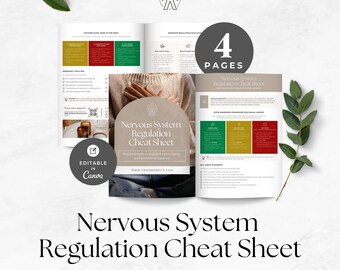 Aide-mémoire sur la régulation du système nerveux, brochure sur le coaching somatique pour le client, aimant pour plomb bien-être holistique, outil corps-esprit, guérison émotionnelle