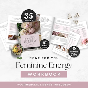 Feminine Energy Workbook, Empowerment Guide, Self-Love Worksheets, Woman Journaling Prompts, Life Coach Lead Magnet, Wellness Practitioner