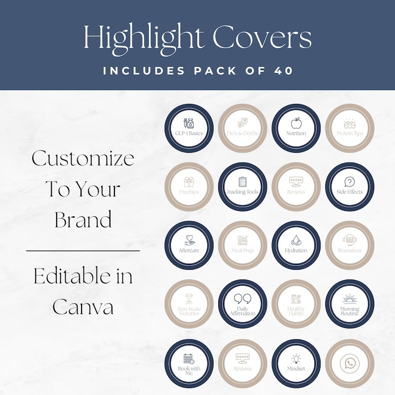 GLP1 Social Media Templates, Tirzepatide & Semaglutide Marketing, Medical Weight Loss Instagram Kit, Editable Canva Posts, Med Spa Clinic Ad image 7
