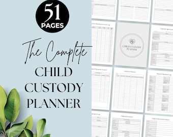 Child Custody Binder Printable, Shared Parenting Planner, Child Support, Child Custody Log, Co-Parenting Schedule, Court Case Documentation