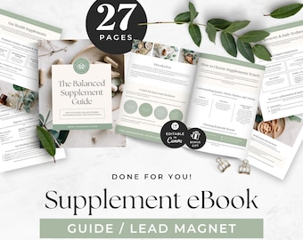 Supplement Guide Template, Health Coach Lead Magnet, Holistic Wellness Client Handout, Nutritionist Program Resource, Functional Medicine