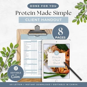 High Protein Foods List, Health Coach Lead Magnet, Nutrition Ebook, Healthy Eating Guide, Dietitian Meal Planning Tips, GLP1 Balanced Meals