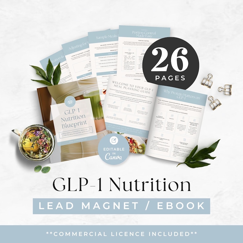 GLP1 Meal Planning Template, Health Coach Nutrition Lead Magnet, Medical Weight Loss eBook, Semaglutide and Tirzepatide Program Resource image 10
