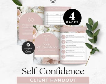 Anleitung zur Steigerung des Selbstvertrauens, Life Coach Bleimagnet, Arbeitsblatt zur persönlichen Entwicklung, Selbstwertgefühl Kunden Handout, Wellness ebook Vorlage