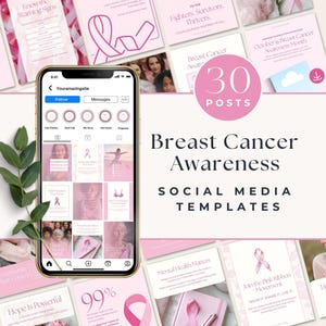 Sociala medier för medvetenhet om bröstcancer, Instagram-inlägg om kvinnors välbefinnande, professionella inom kvinnors hälsa, Rosa bandet-kampanjen, stöd till överlevande bild 9