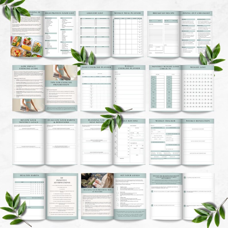 GLP-1 Four Week Weight Loss Workbook - Client Resource
Canva Editable Template
Commercial license included
100 Pages