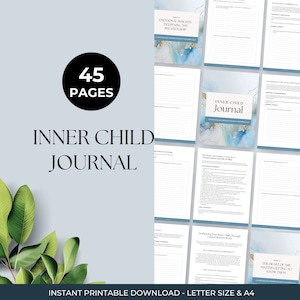Inner Child Journal Prompts, Inner Child Healing, Spiritual Journal, Shadow Work, Who Am I Workbook, Therapy and Anxiety Tools