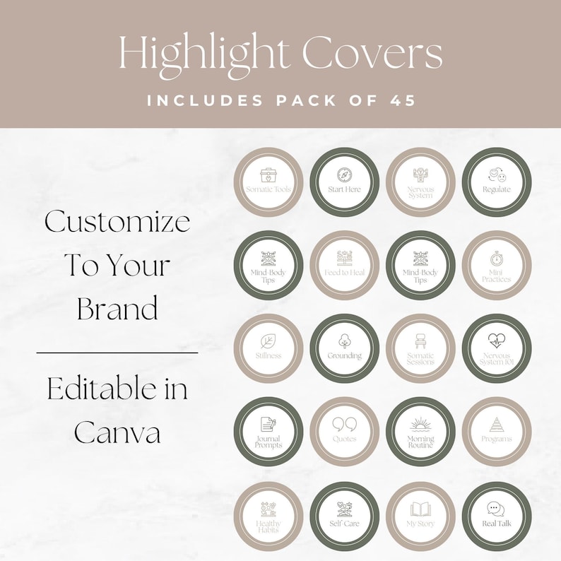 Somatic Therapy Instagram Templates, Editable Mental Health Social Media Content, Holistic Wellness Marketing Kit, Nervous System Regulation image 7