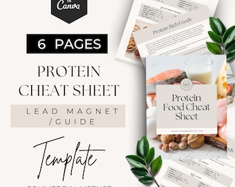 High Protein Cheat Sheet, Health Coach Lead Magnet, Nutrition Coaching Ebook, Healthy Eating Guide, Dietitian Meal Planning Tips