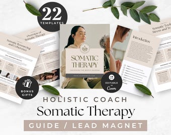 Modèle de guide de thérapie somatique, ressource pour le programme de coach holistique, livre électronique de sensibilisation au corps et à l'esprit, guérisseurs et praticiens du bien-être, système nerveux