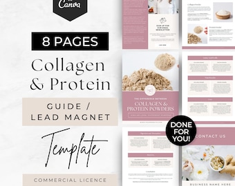 Health Coach Lead Magnet, Collagen vs Protein Powder Client Guide, Hormone Health Coaching Template, Women's Wellness Program Resource