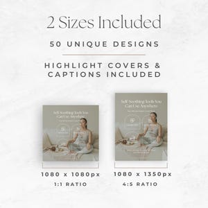 Somatic Therapy Instagram Templates, Editable Mental Health Social Media Content, Holistic Wellness Marketing Kit, Nervous System Regulation image 6