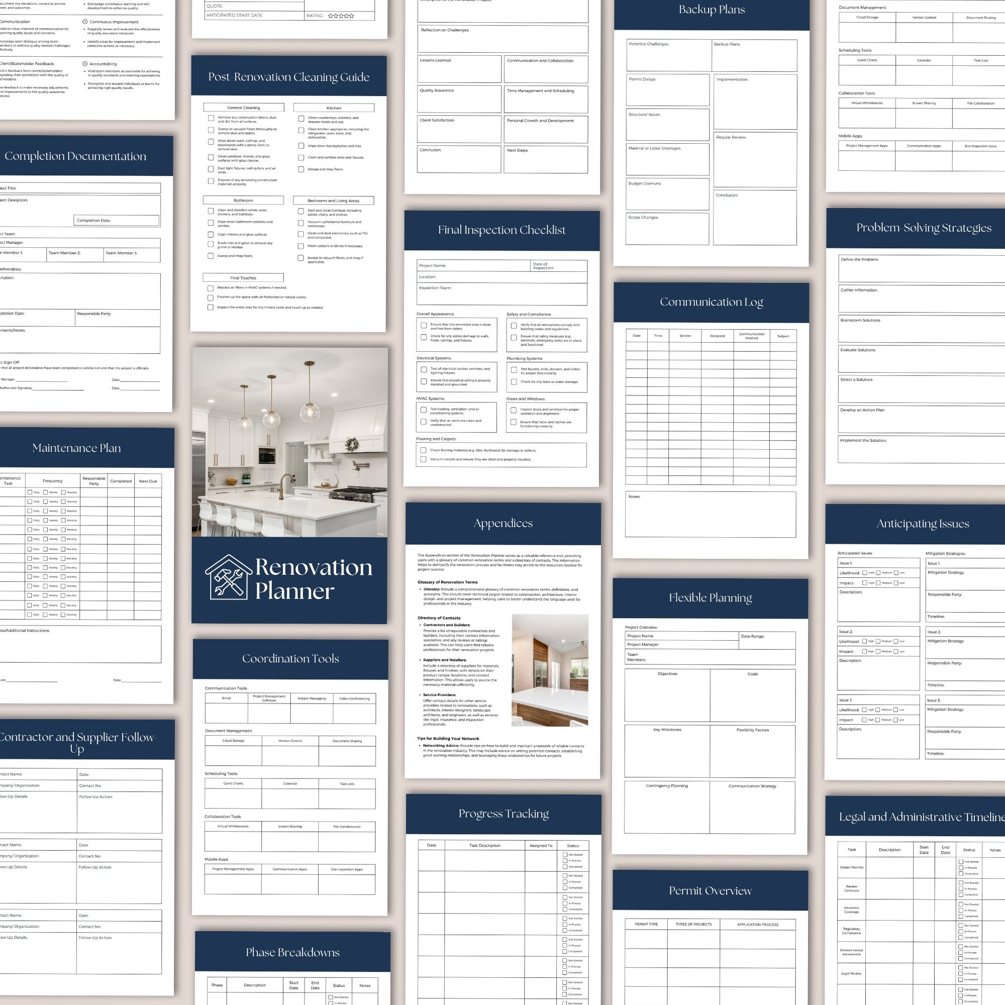 Home Improvement Planner, Renovation Checklist, Remodel Budget ...