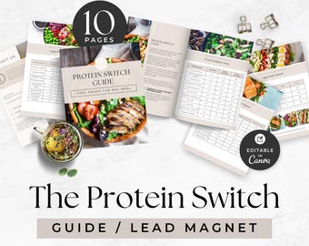 High Protein Sources Food List, Health Coach Lead Magnet, Dietitian Meal Planning Tip, Nutrition Chart for Protein Rich Meal, Healthy Eating