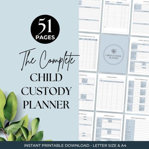 Child Custody Binder Printable, Shared Parenting Planner, Child Support, Child Custody Log, Co-Parenting Schedule, Court Case Documentation